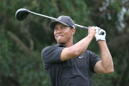 Tiger Woods playing