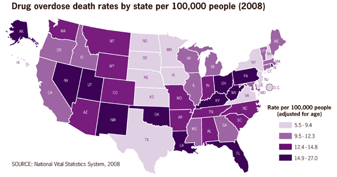 Drug Overdoses by State