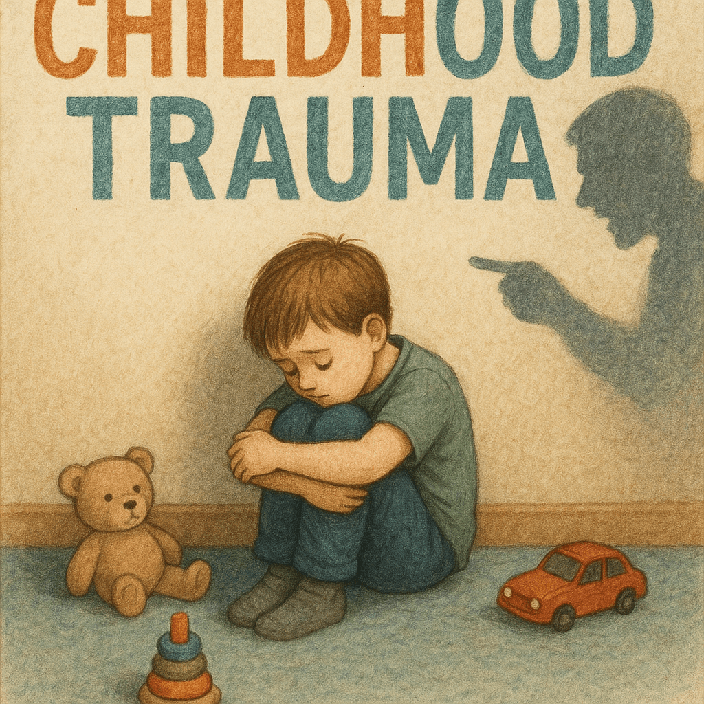 illustration depicting childhood trauma