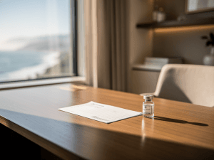 GLP-1 medications and alcohol addiction treatment - clinical setting with ocean view