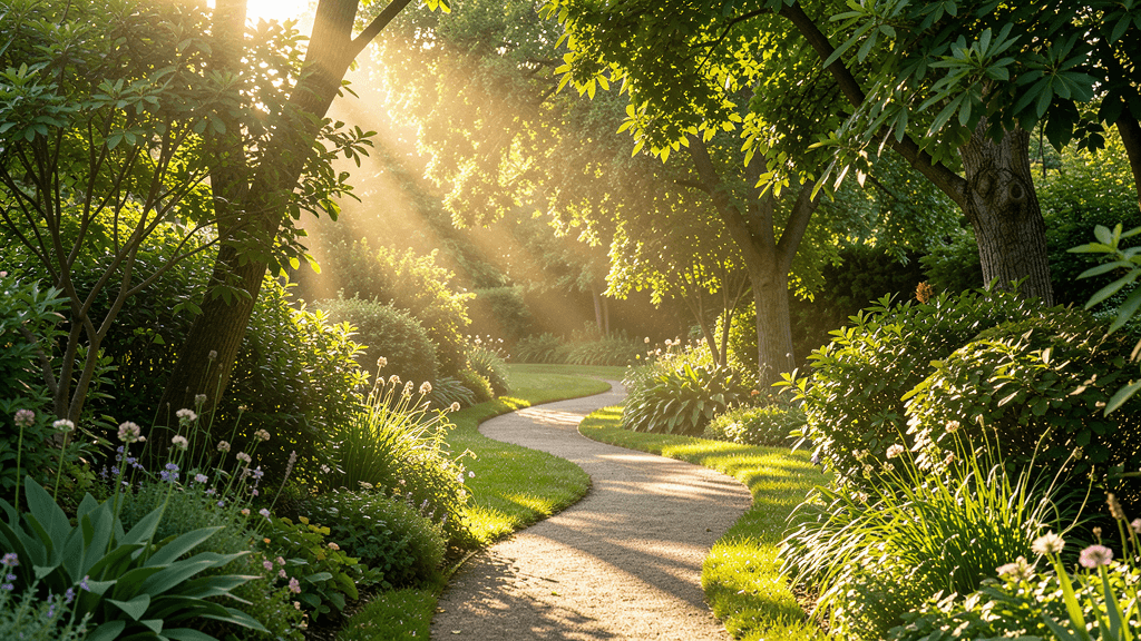 Garden path representing the journey of recovery and hope