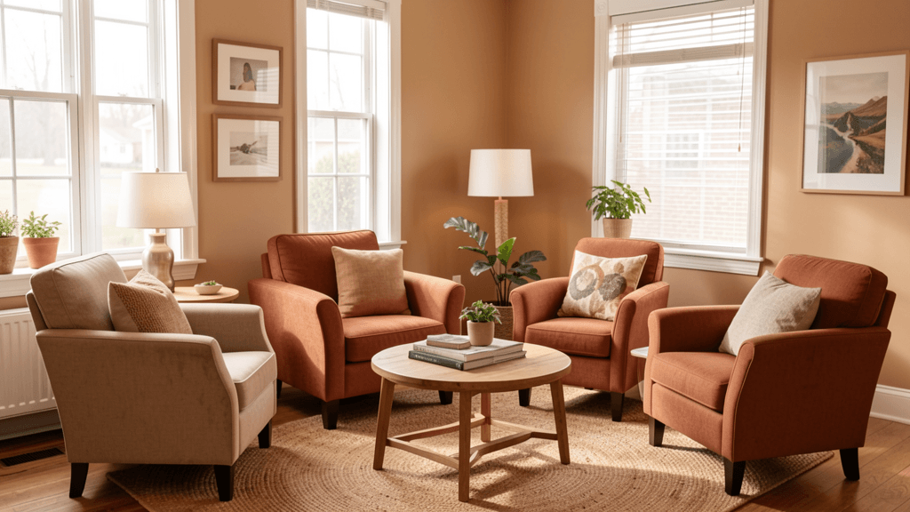 Dialectical behavior therapy room for addiction recovery