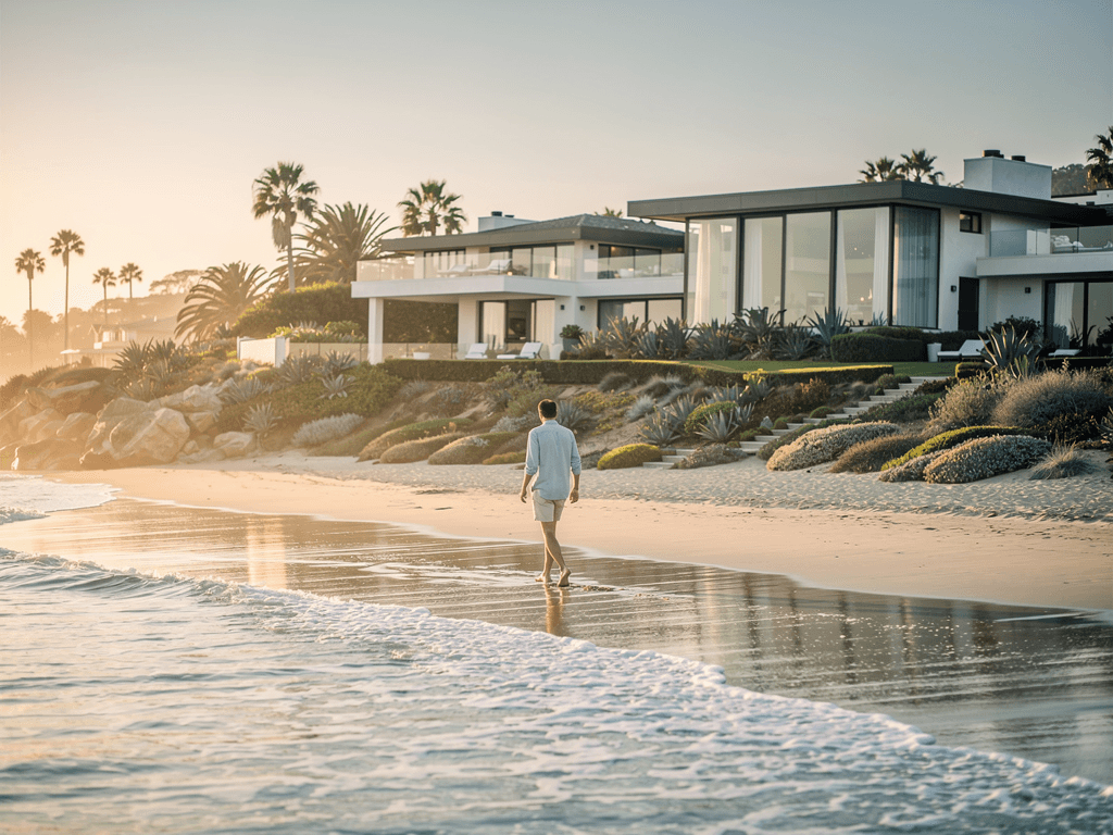 A serene ocean view at a luxury rehab in Malibu at sunrise